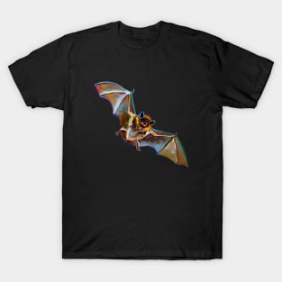 Spooky Bat Pattern with Stars by Robert Phelps T-Shirt